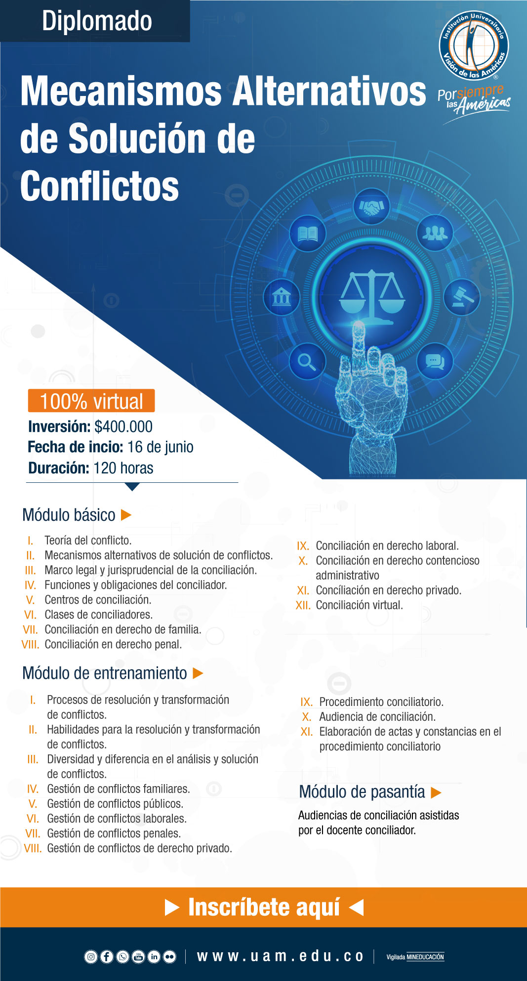 Diplomado - Mecanismos Alternativos de Solución de Conflictos